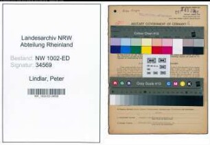Entnazifizierung Peter Lindlar, geb. 09.08.1904 (Arbeiter)