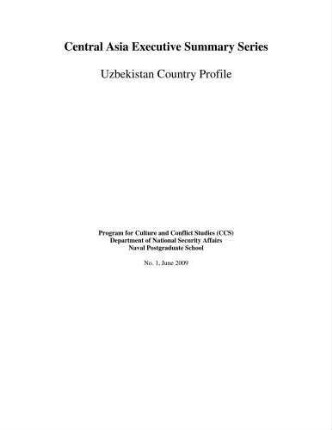 Uzbekistan country profile : Program for Culture and Conflict Studies