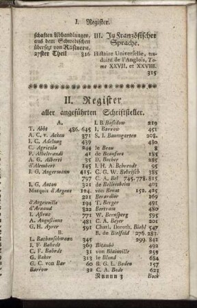 II. Register aller angeführten Schriftsteller.