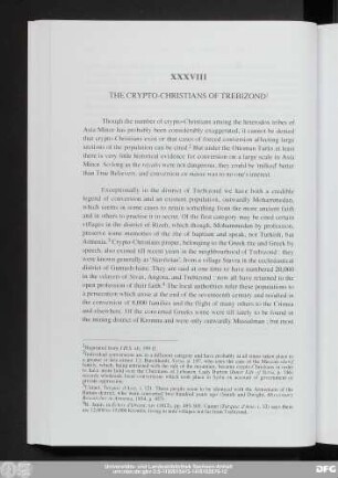 XXXVIII The Crypto-Christians Of Trebizond