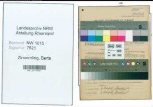 Entnazifizierung Berta Zimmerling , geb. 03.09.1905 (Gastwirtin)