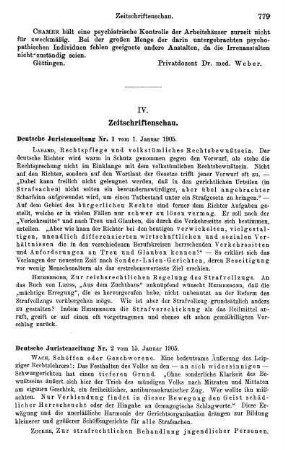 779-783, IV. Zeitschriftenschau