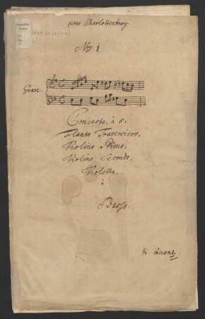 Konzerte; fl, strings, bc; e-Moll; QV 5: 118