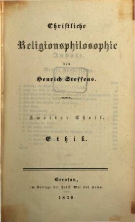 Christliche Religionsphilosophie, 2. Ethik