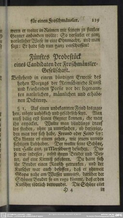 Fünftes Probestück eines Candidaten der Froschmäusler-Gesellschaft