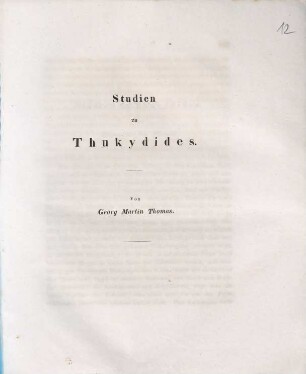 Studien zu Thukydides. [1]