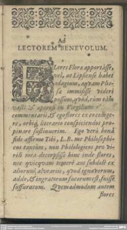 Ad Lectorem Benevolum