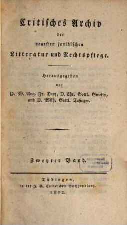 Juridisches Archiv. 2. 1802