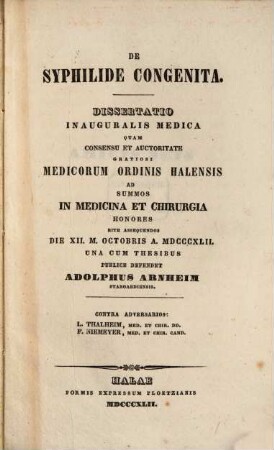 De syphilitide congenita