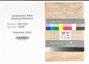 Entnazifizierung Ulrich Koehncke , geb. 23.04.1921 (Angestellter)