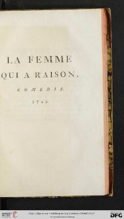 La femme qie a raison, comedie