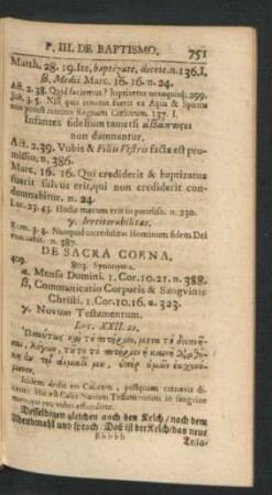 De Sacra Coena.