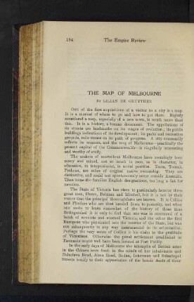 The Map of Melbourne.