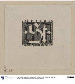 Signet des Verlages J. A. Stargardt, Berlin