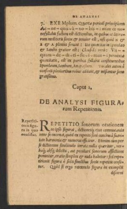 Caput 2. De Analysi Figurarum Repetitionis