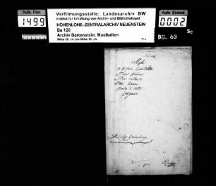 Theodor Grünberger: Messa / a 4 Voci Cantanti / Due Violini / Due Flauti / Due Corni / Viola di Alto / Organo / Del Sig: Gründberg / G-dur; Ms.ca. 1795.