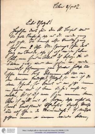 Brief vom 02.05.1907