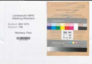 Entnazifizierung Paul Neuhaus , geb. 19.01.1913 (Zugschaffner)