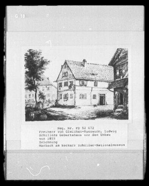 Schillers Geburtshaus vor dem Umbau