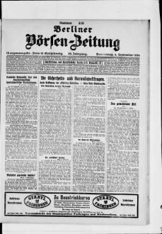 Berliner Börsen-Zeitung, Morgenausgabe