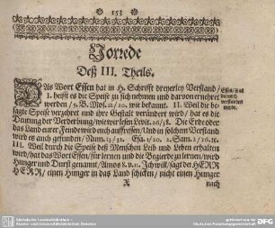 Vorrede deß III. Theils.