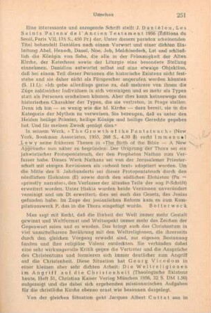 251 [Rezension] Lewy, Immanuel, The growth of the Pentateuch