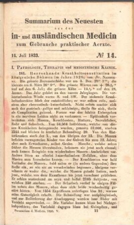 14. Juli 1833. No. 14.