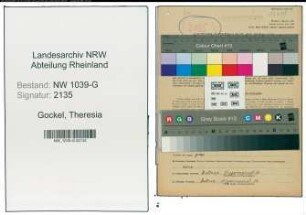 Entnazifizierung Theresia Gockel , geb. 07.08.1893 (Lehrerin)