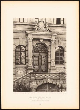 Römerschule, Stuttgart: Ansicht, Detail (aus: Moderne Neubauten, 1.Jg., 1894, hrsg. W. Kick)