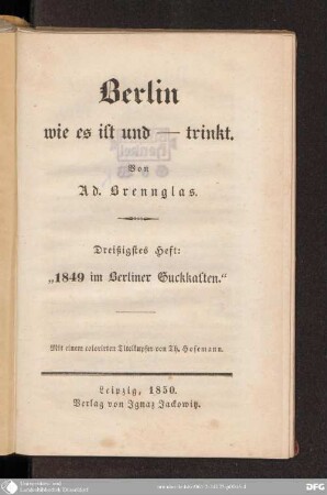 30 Heft: 1849 im Berliner Guckkasten