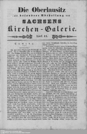 Camenz (Fortsetzung) : 11. Lieferung