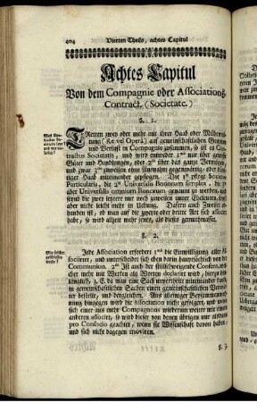 Achtes Capitul - Zwölftes Capitul
