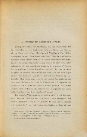 Grundzüge der italienischen Litteraturgeschichte bis zur Gegenwart