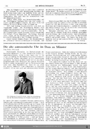 Die alte astronomische Uhr im Dom zu Münster