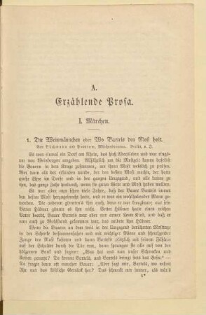 A. Erzählende Prosa