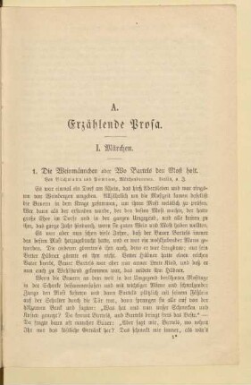 A. Erzählende Prosa