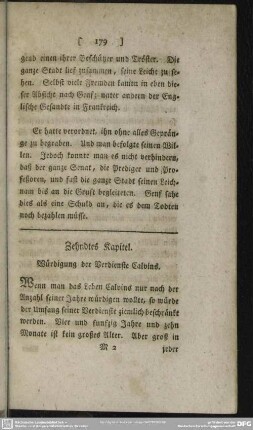 Zehndtes Kapitel. Würdigung der Verdienste Calvins