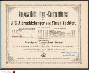 Sechs Fugen : Op. 18