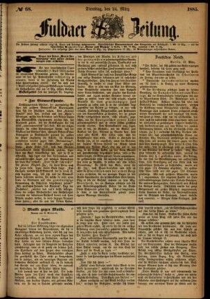 Ausgabe vom Dienstag, den 24. März 1885.