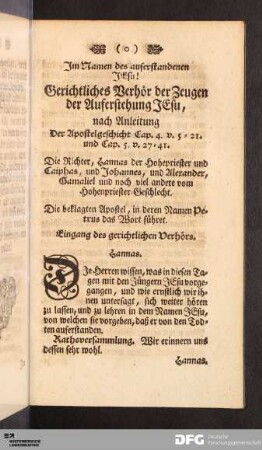 Eingang des gerichtlichen Verhörs.