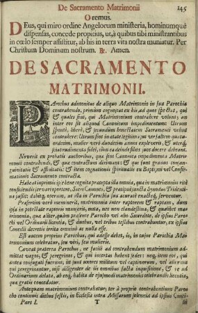 De Sacramento Matrimonii.