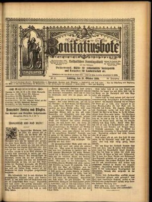 Erste Ausgabe vom Sonntag, den 18. Oktober 1908.