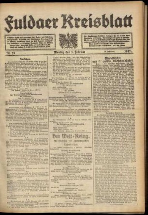 Ausgabe vom Montag, den 05. Februar 1917.