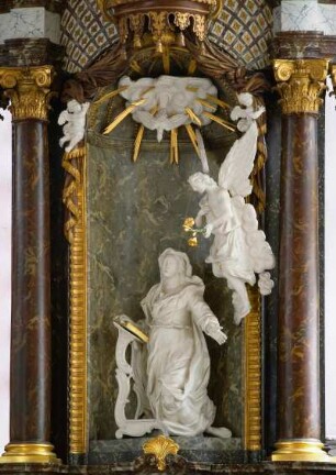 Belgien. Liege. Eupen. Sankt Nikolaus Kirche. 1724 - 1729. Seitenaltar rechts