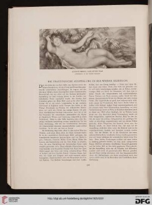 Eine französische Ausstellung in der Wiener Sezession