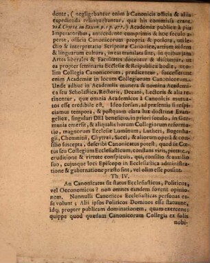 Disputatio Juridica Inauguralis De Canonicis Canonicatu Et Canonicorum Capitulo