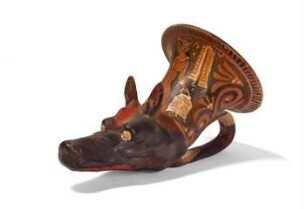 Trinkgefäß mit Kopfprotome eines Ketos (Rhyton)