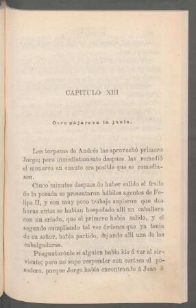 Capítulo XIII - Otro pájaro en la jaula.