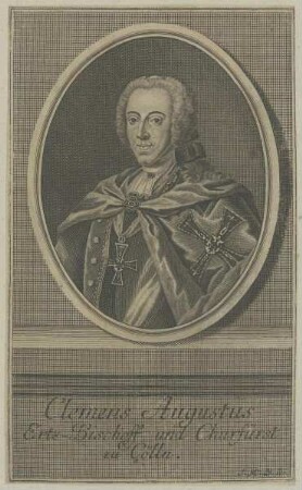 Bildnis des Clemens Augustus Ertz-Bischoff und Churfürst zu Cölln