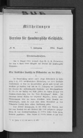 Ein fürstlicher Landsitz in Billwärder an der Bille.